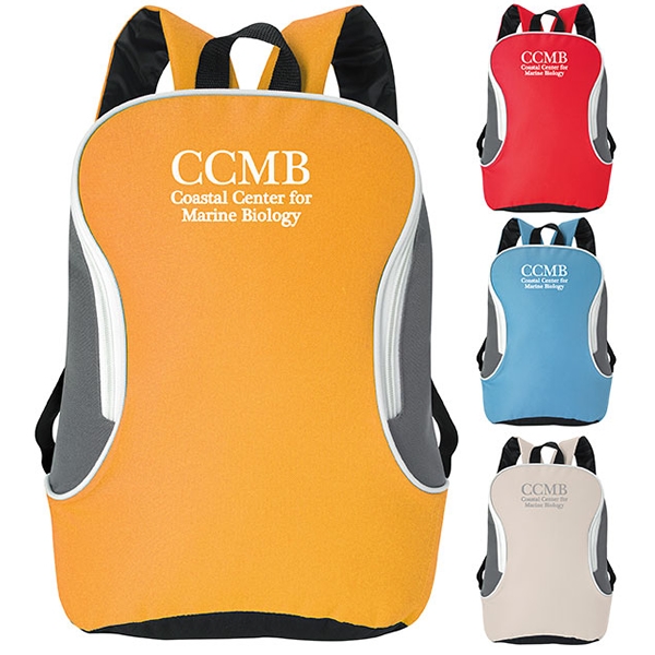 Bi-Colored Polyester Backpack 1 Bi-Colored Polyester Backpack