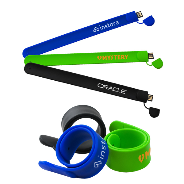 Trayola USB Drive 2 Trayola USB Drive 2.0 Slap-on Silicone Bracelet
