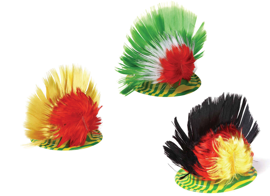 Blue white red Cheering hats and wigs 2 Blue white red Cheering hats and wigs