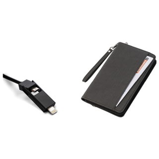 Leatherette wallet power bank