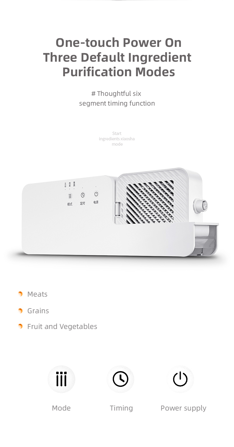Wall-mounted Intelligent Food Purifier Automatic Fruit Vegetable Ion Purification Washing Machine