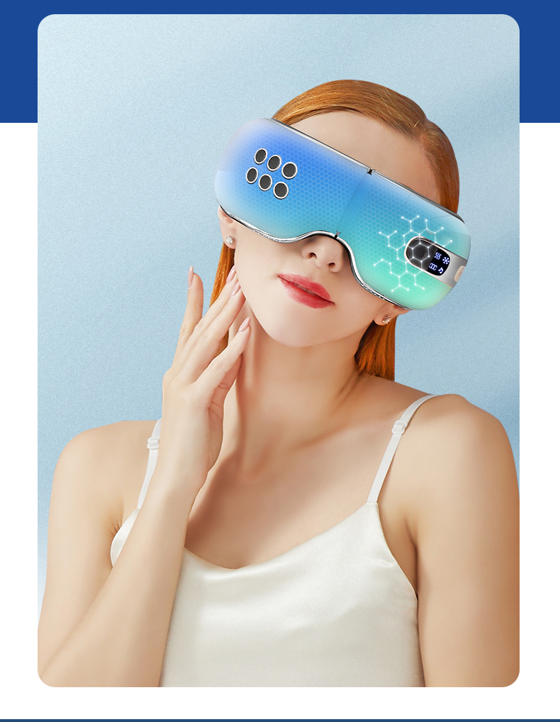Eye Massager with Heat and Vibration, Remote Control Rechargeable for Relax Eye