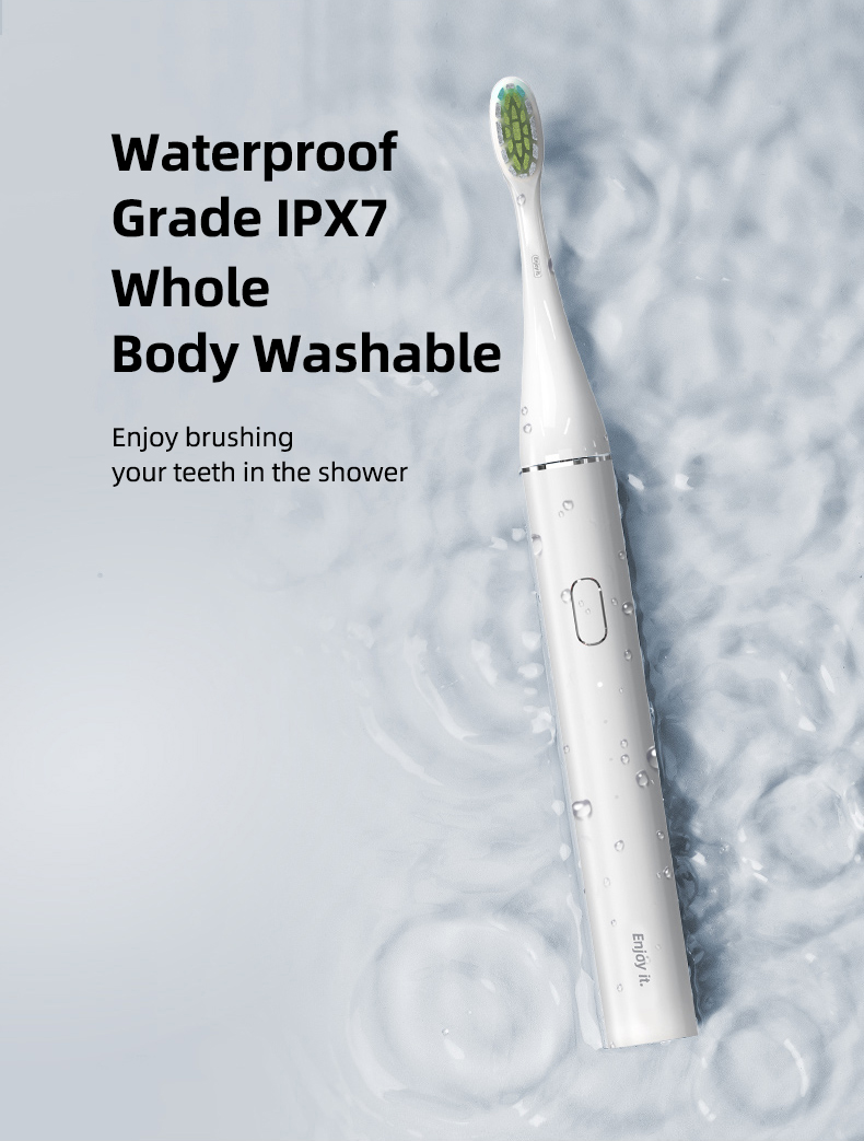 Acoustic Wave Electric Toothbrush Wireless Charging 2 Minute Timer for 40 Days Use