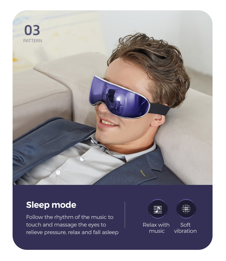 3D Simulation Massage Kneading Bluetooth Music Rechargeable Electric Eye Massager