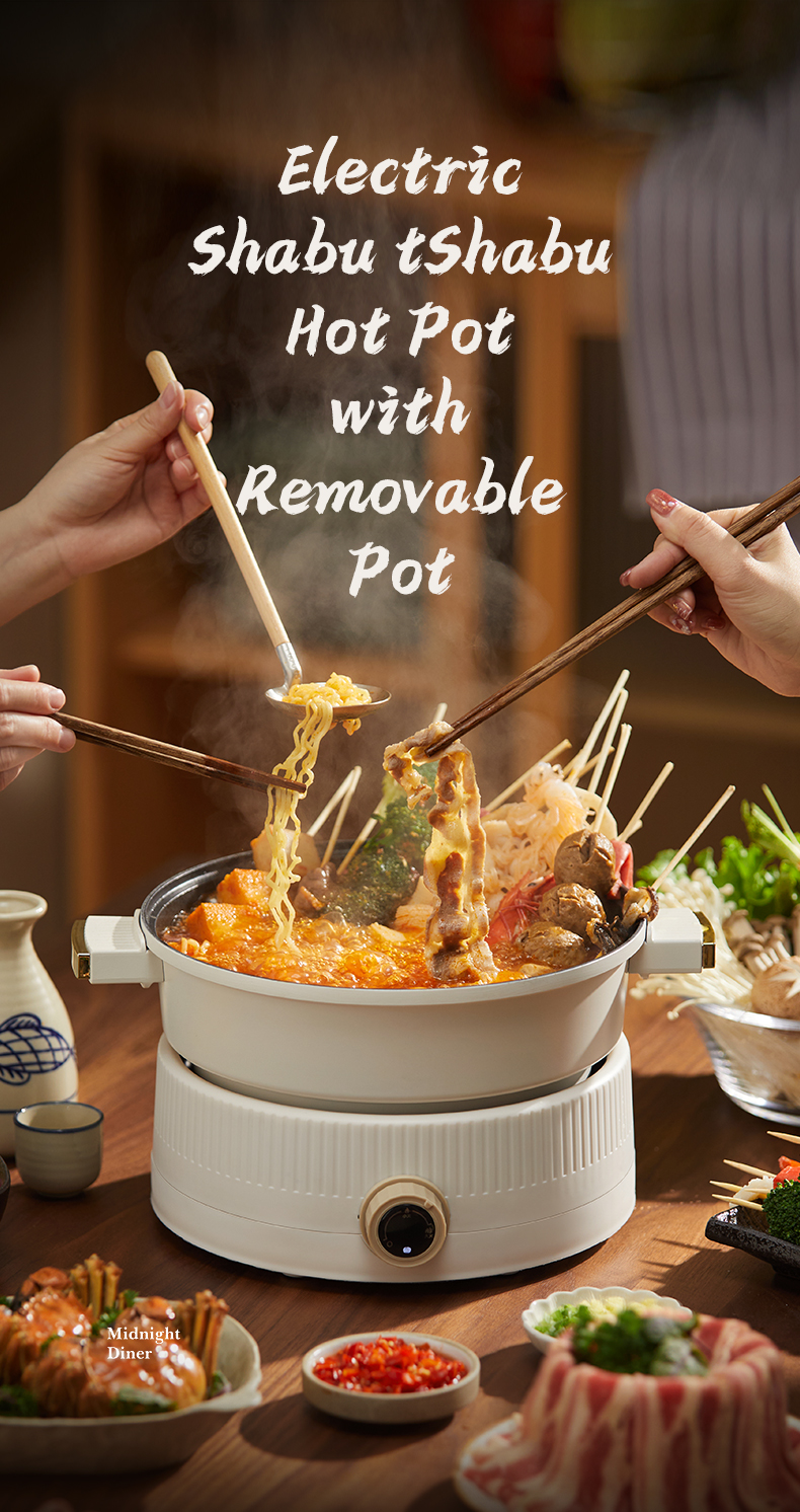 Electric Grill with Hot Pot 2 in 1 Indoor Non-Stick Electric Hot Pot and Griddle for Korean BBQ