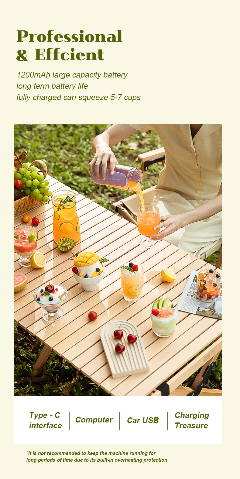 One-handed Drinking Mini Blender