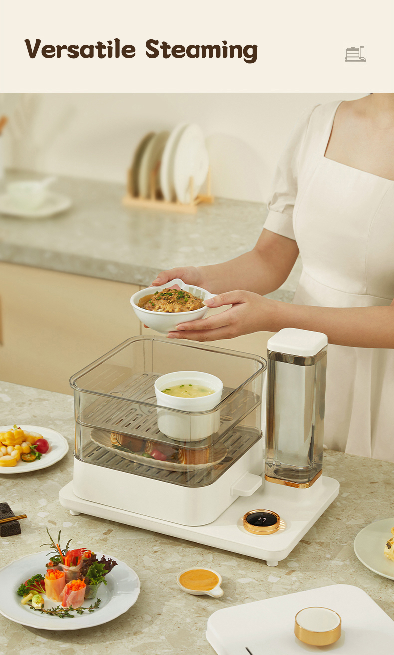 Electric Food Vegetable Steamer with BPA-Free 3 Tier Stackable