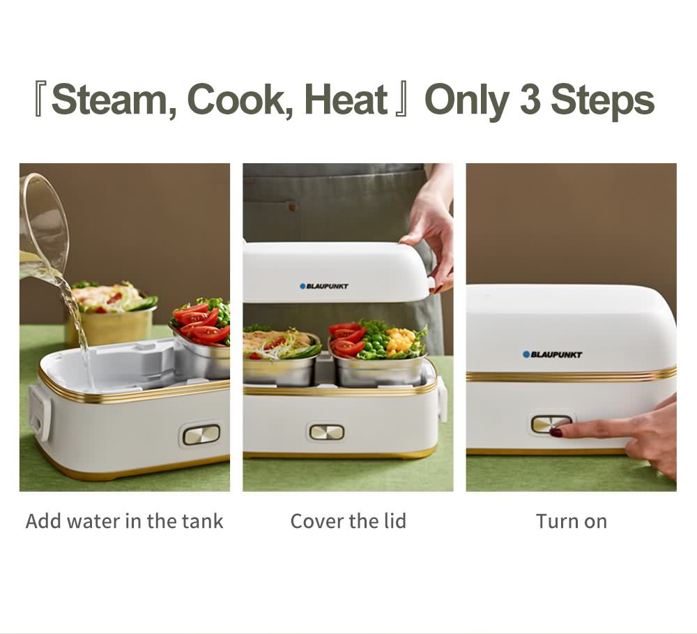 Electric Steam Heating Warmer Food Lunch Box