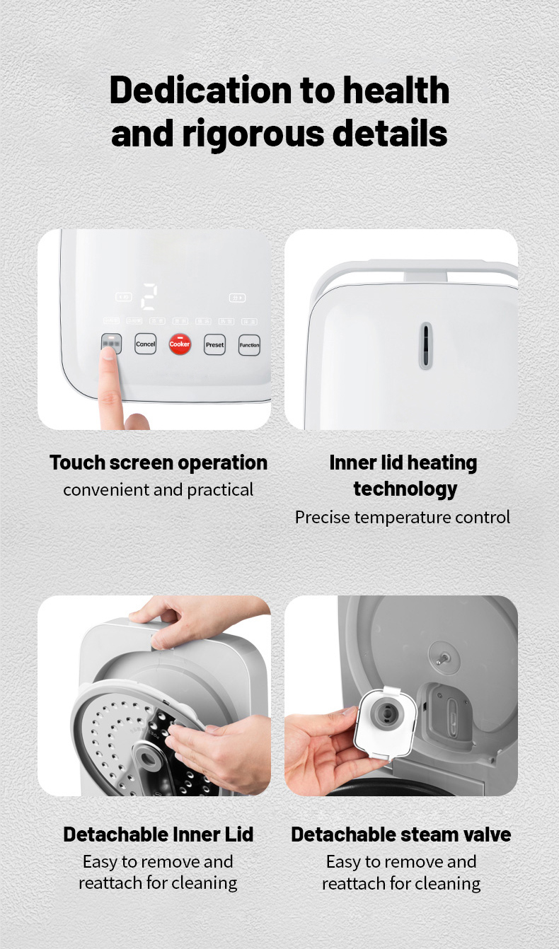 Multi-functional Hypoglycemic Rice Cooker With 24 Hour Delay Timer