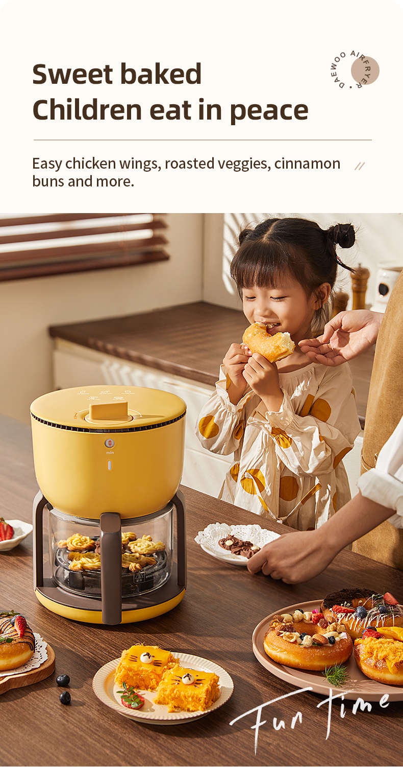 Oil Free Home Nonstick Electric Deep Fryer Air Fryer