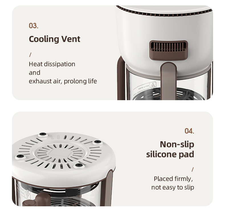 Oil Free Home Nonstick Electric Deep Fryer Air Fryer