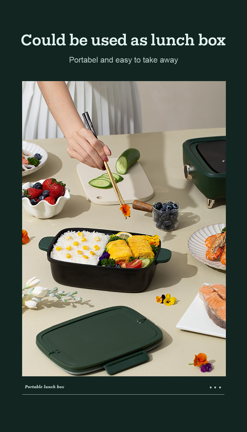 Mini Electric Heating Lunch Box Portable Food Warmer Cooking Steamer Pot