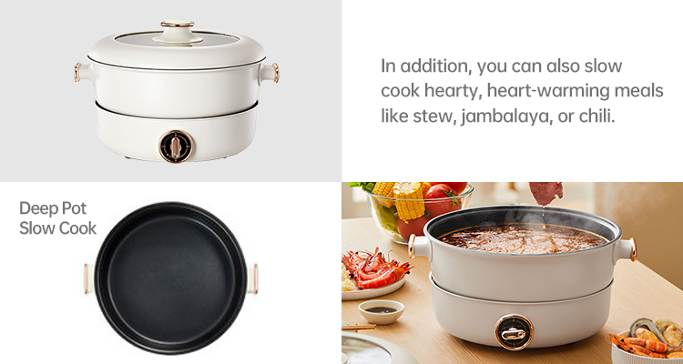 Multifunctional BBQ hot Pot Large Capacity Portable Electric BBQ Grill and Hot Pot