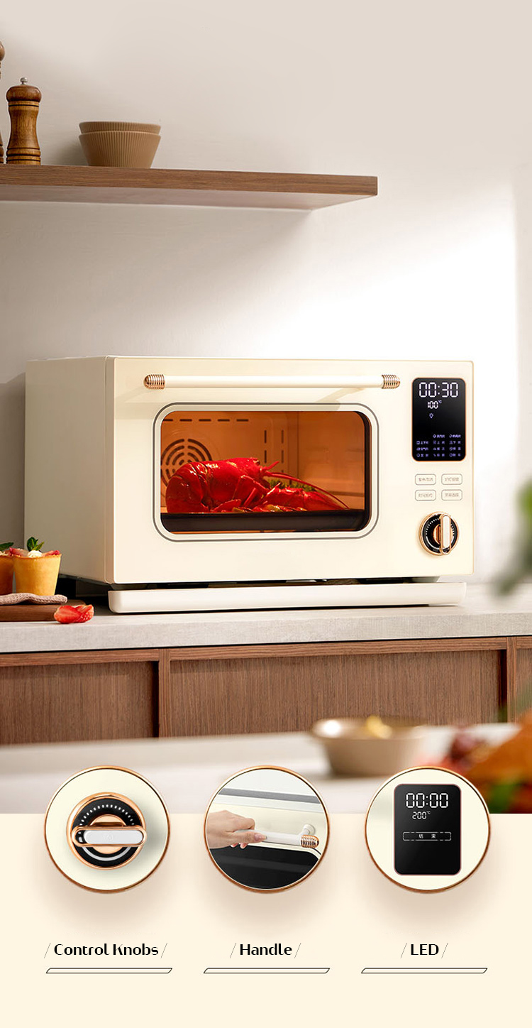 Steam oven 28L LED electronic control , desktop, steaming and baking ,multi-function
