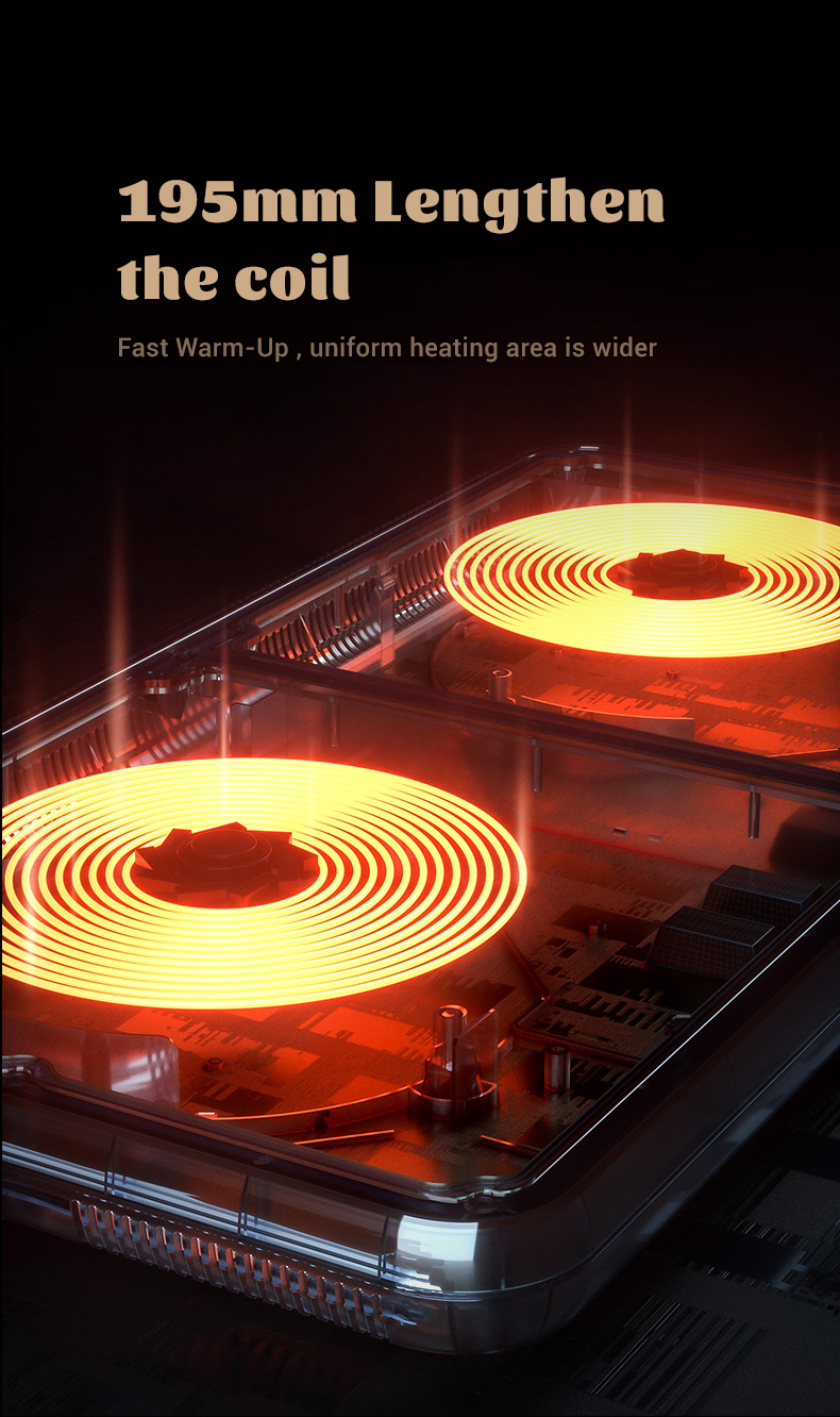 Portable Countertop Burner Double Digital Induction Cooker Cooktop with High Power