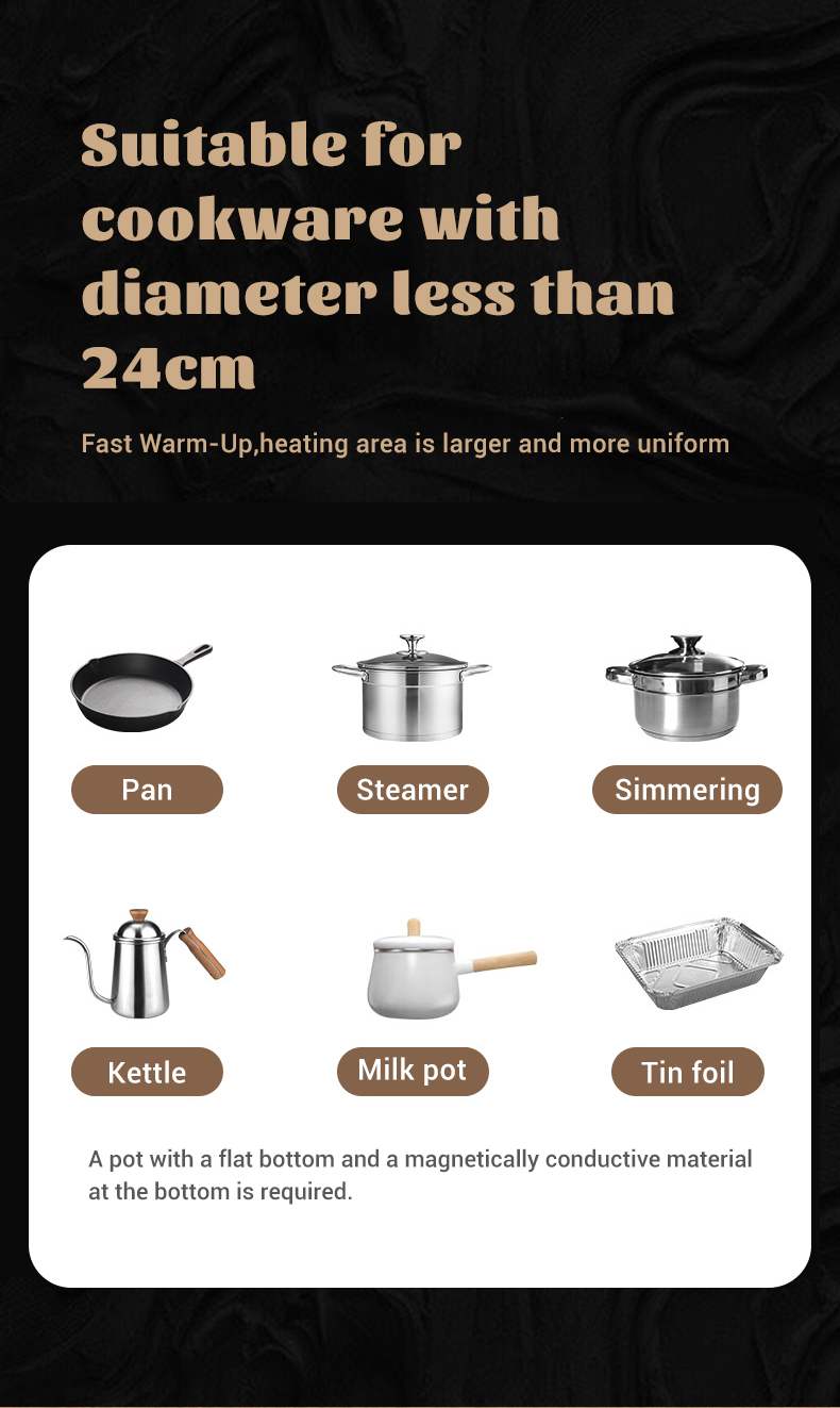 Portable Countertop Burner Double Digital Induction Cooker Cooktop with High Power