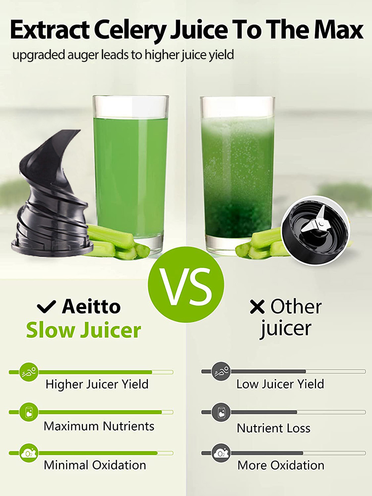Large Feeding Tube slow masticating juicer