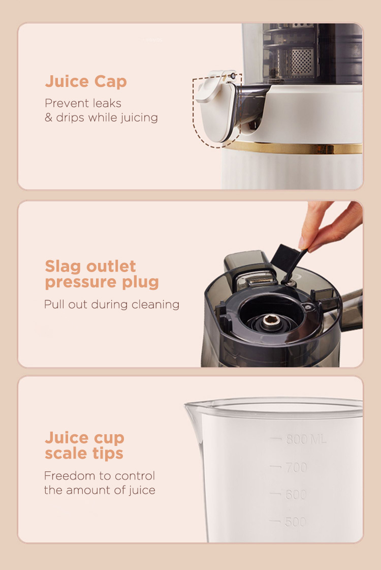 Large Feeding Tube slow masticating juicer