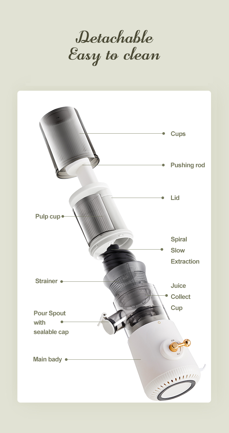 Wholesale Compact Masticating Slow Juicer