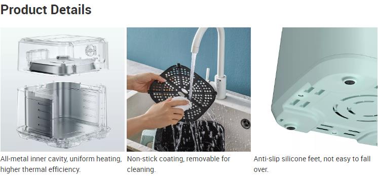 Stainless steel air fryer steam deep air fryer maker Stainless steel air fryer steam deep air fryer maker