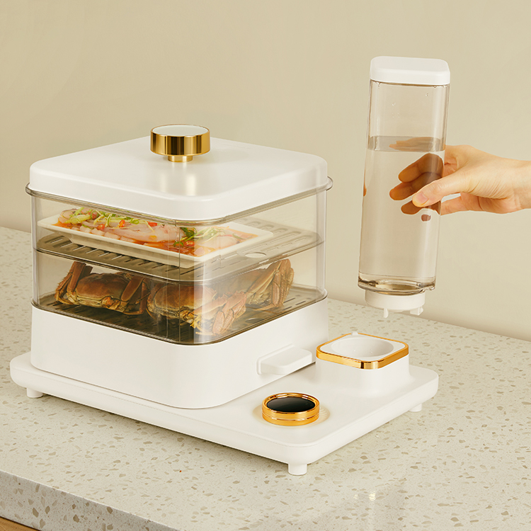 Electric Food Vegetable Steamer with BPA-Free 3 Tier Stackable 2 Electric Food Vegetable Steamer with BPA-Free 3 Tier Stackable