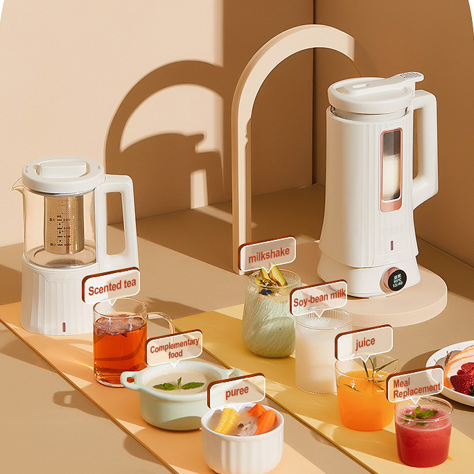Double-Cup Food Processor Electric Fruit Juicer Blender with Health pot 4 Double-Cup Food Processor Electric Fruit Juicer Blender with Health pot