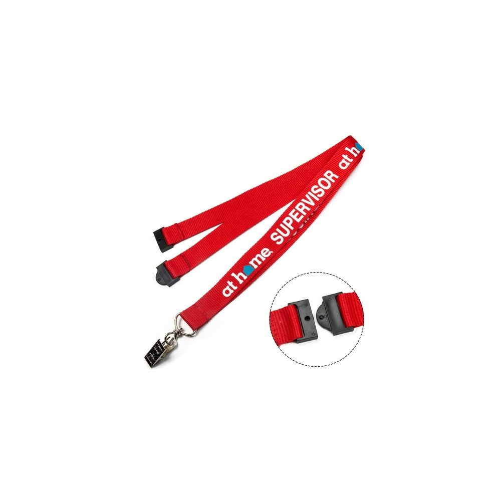 3/4'' Polyester Lanyard w/ Safety Breakaway Badge Holder 3 3/4'' Polyester Lanyard w/ Safety Breakaway Badge Holder