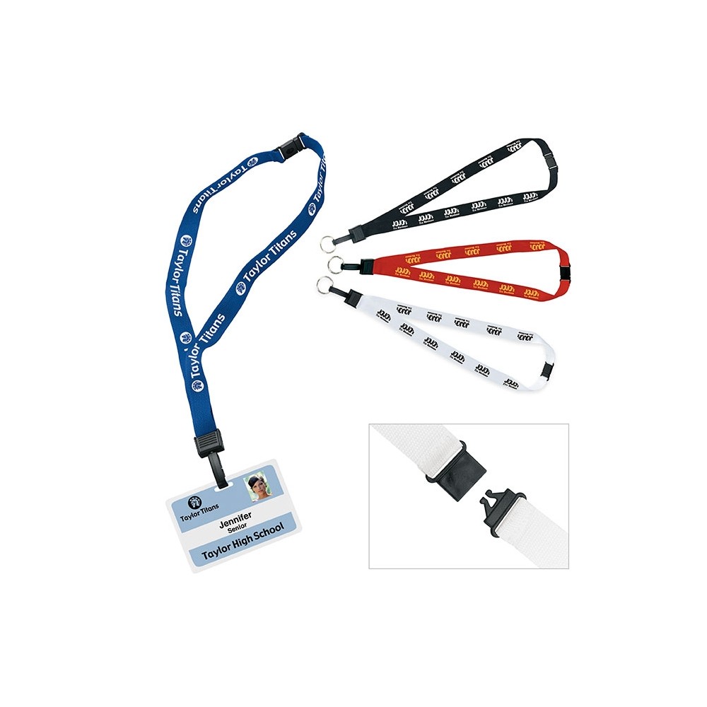 3/4" Breakaway Lanyard w/Key Ring 1 3/4" Breakaway Lanyard w/Key Ring