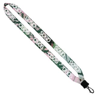 3/4" Dye-Sublimated Lanyard With Plastic Clamshell And Plastic Swivel Snap