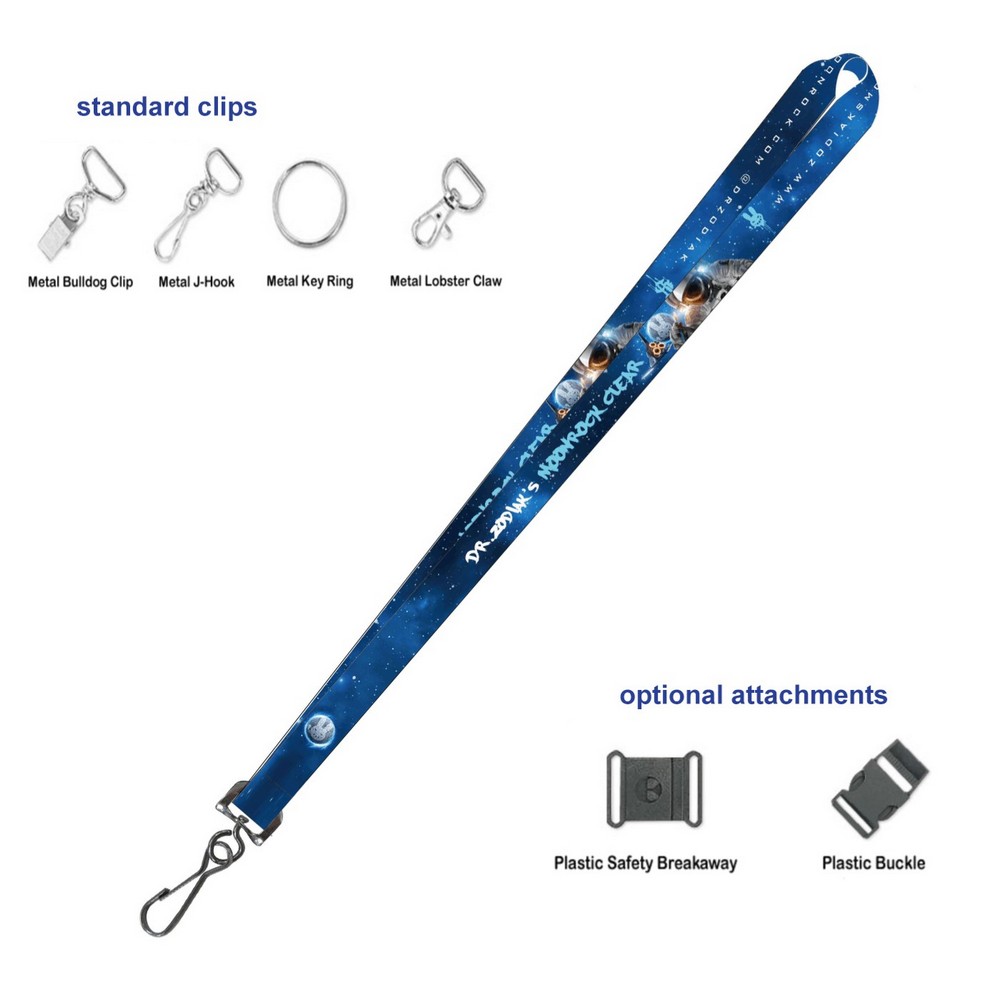 3/4" Full Color Dye Sublimated Lanyard 1 3/4" Full Color Dye Sublimated Lanyard