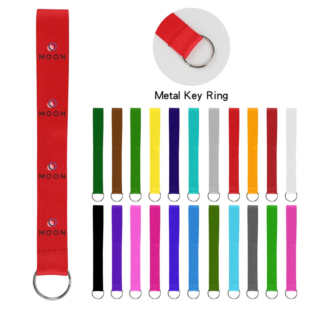 3/4" Full Color Polyester Wrist Keychain Lanyard w/ Split Ring 1 3/4" Full Color Polyester Wrist Keychain Lanyard w/ Split Ring