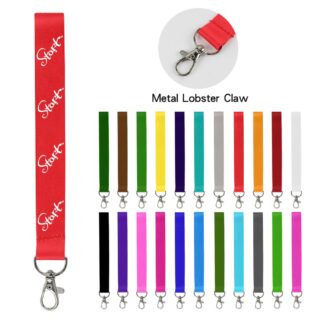 3/4" Full Color Sublimated Wrist Keychain Lanyard w/ Lobster Claw