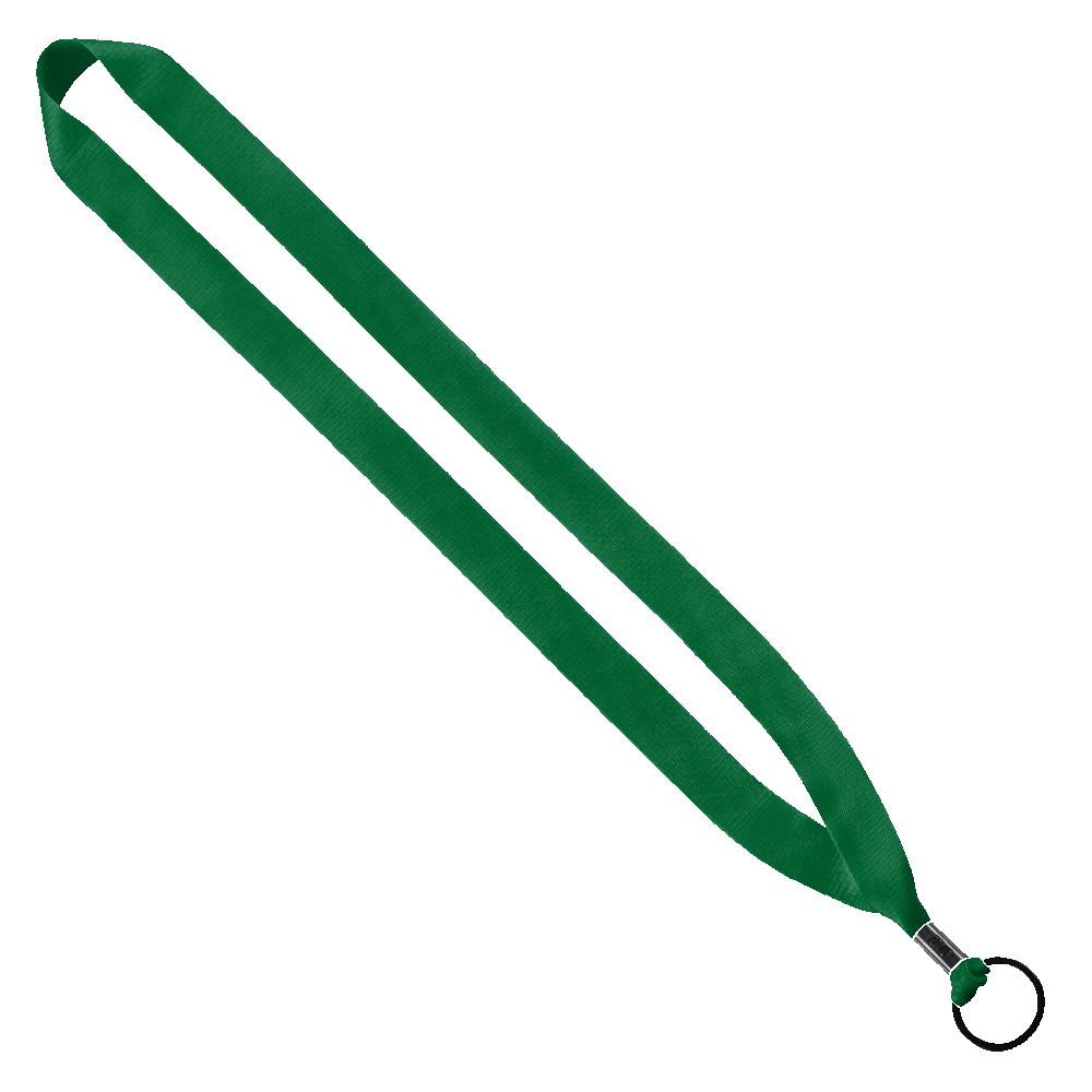 3/4" Polyester Lanyard With Metal Crimp & Split-Ring 2 3/4" Polyester Lanyard With Metal Crimp & Split-Ring