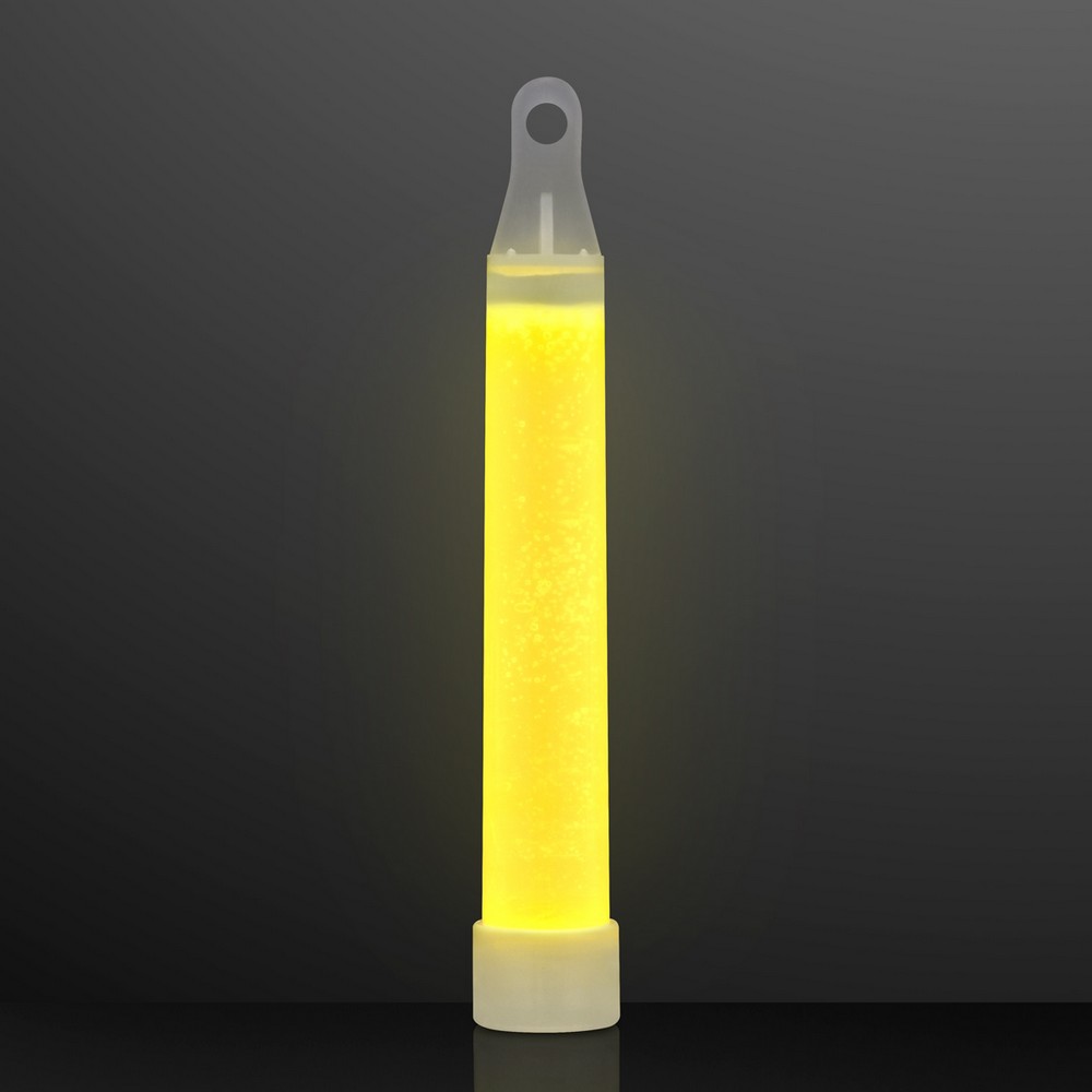 4" Yellow Mid-Sized Glow Sticks with Lanyard - Domestic Print 2 4" Yellow Mid-Sized Glow Sticks with Lanyard - Domestic Print