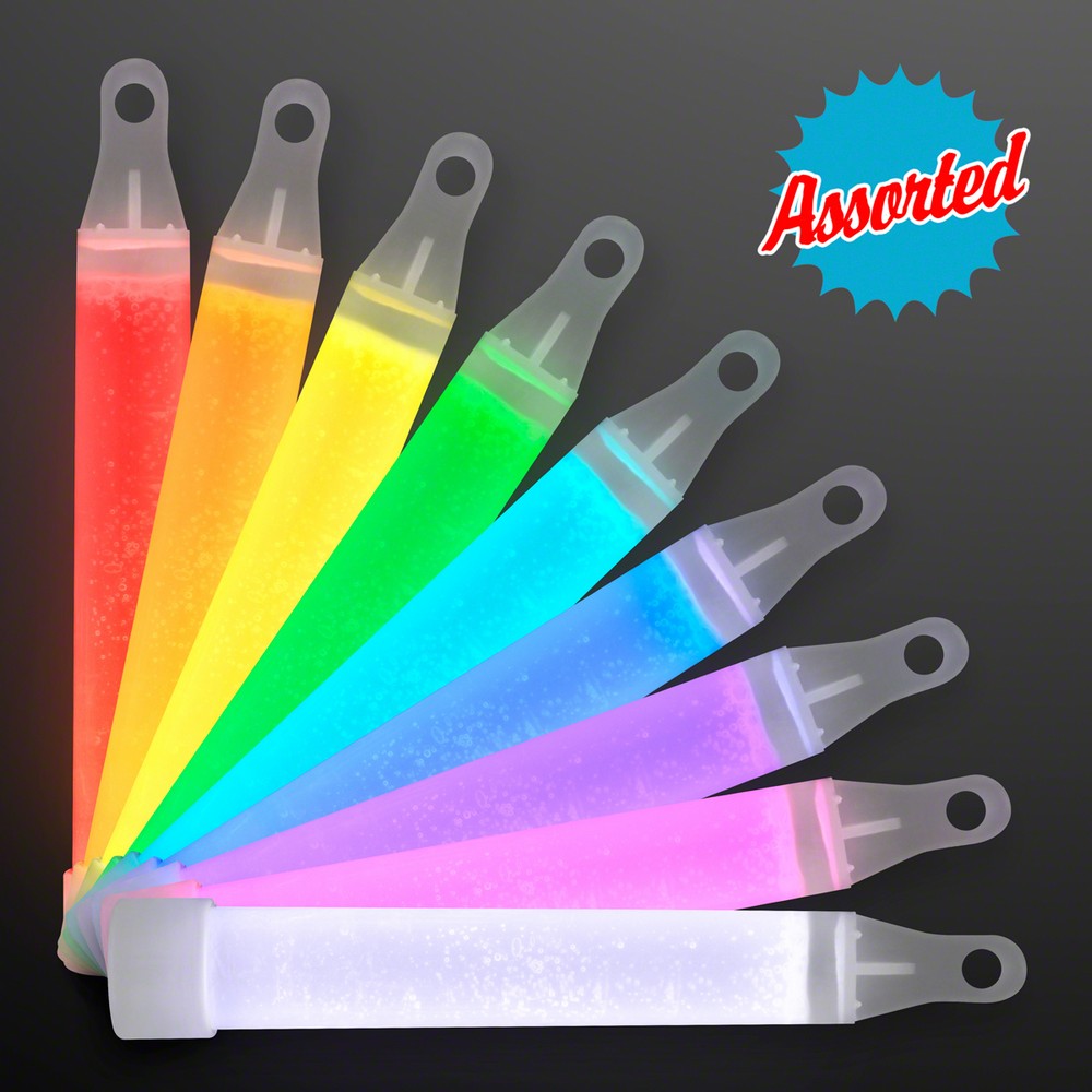 Assorted 4" Mid-Sized Glow Sticks with Lanyard - BLANK 1 Assorted 4" Mid-Sized Glow Sticks with Lanyard - BLANK