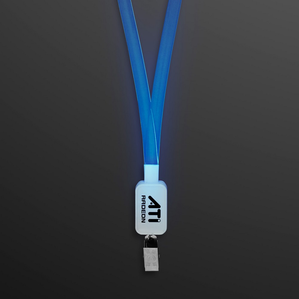 Blue Supernova Light Lanyards, LED Badge Holders 1 Blue Supernova Light Lanyards, LED Badge Holders
