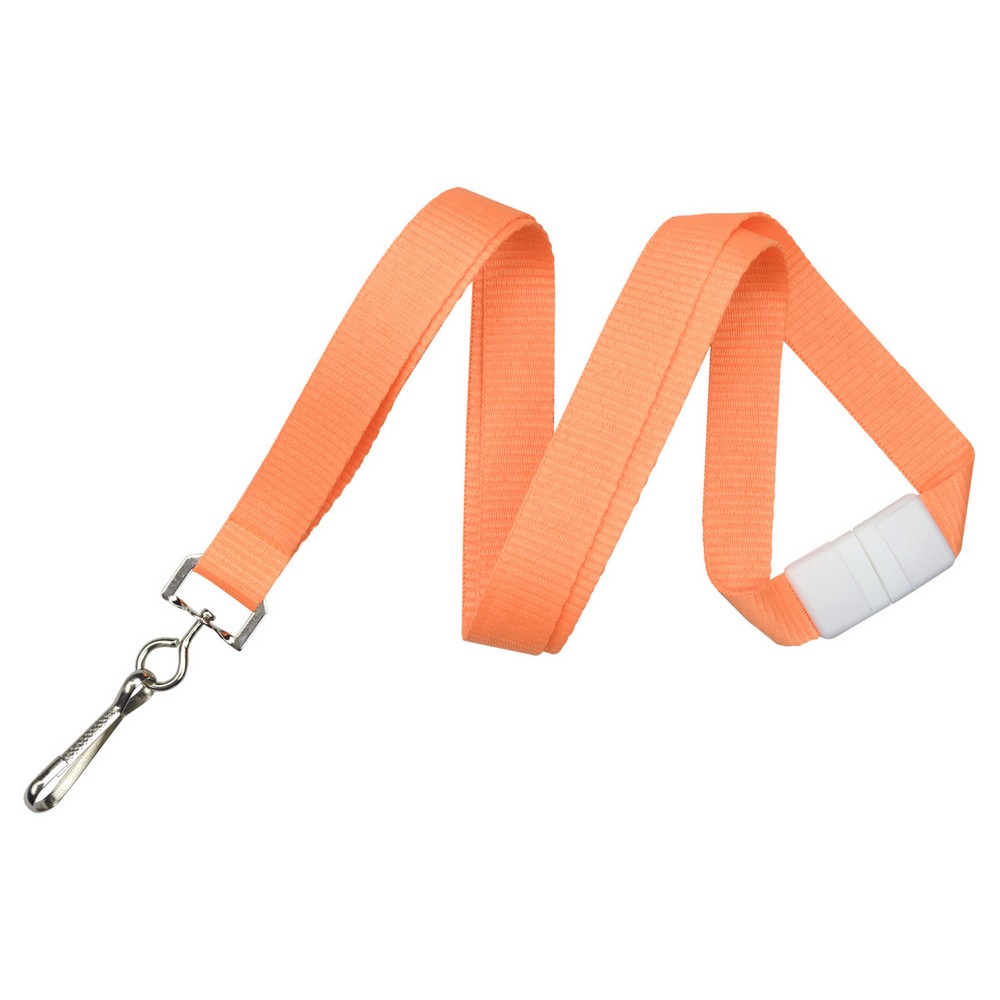Neon Nylon Badge Lanyard w/Metal J-Hook Breakaway 5 Neon Nylon Badge Lanyard w/Metal J-Hook Breakaway